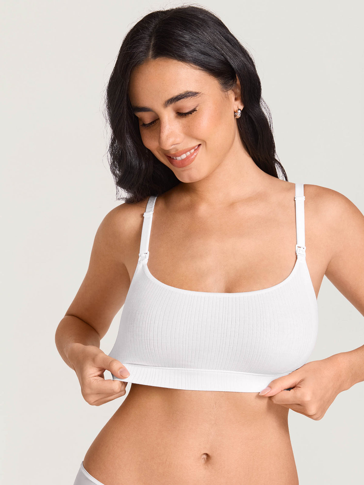 Naturveil Modal Ribbed Scoop Nursing Bra