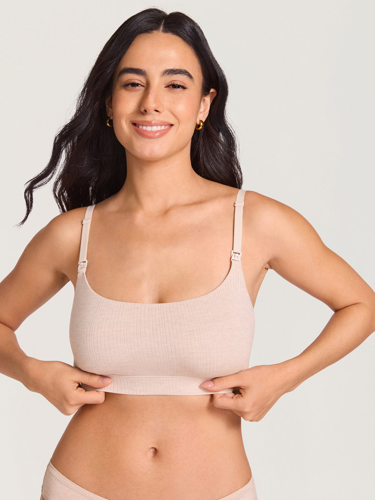 Naturveil Modal Ribbed Scoop Nursing Bra