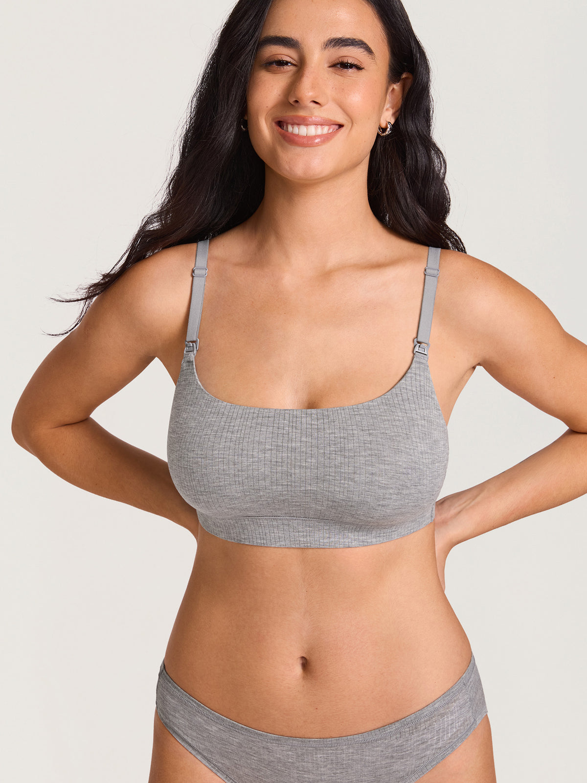Naturveil Modal Ribbed Scoop Nursing Bra